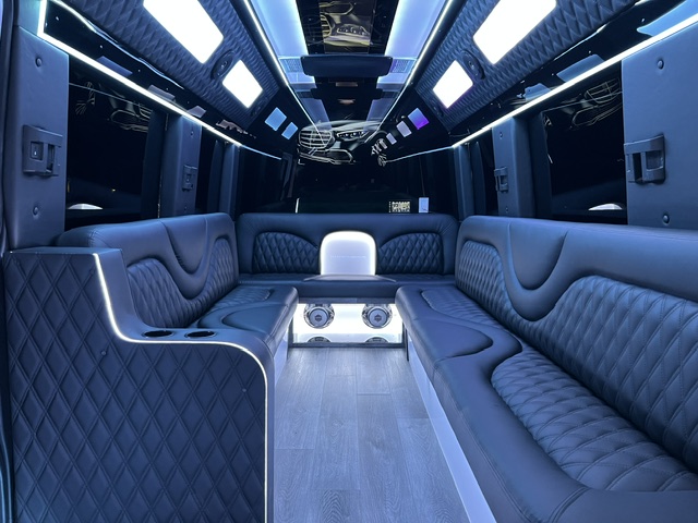 Gold Star Limo Service luxury party bus interior